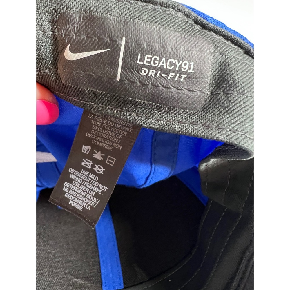 Nike Legacy91 Dri-FIT Hat‎ Mens Royal Blue Adjustable Swoosh Golf Cap - Picture 2 of 4